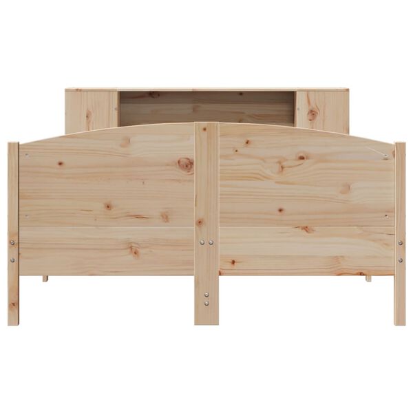 vidaXL Bookcase Bed without Mattress 135x190cm Solid Wood Pine