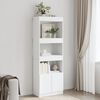 vidaXL Highboard&nbsp;White 63x33x180 cm Engineered Wood