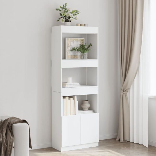 vidaXL Highboard&nbsp;White 63x33x180 cm Engineered Wood