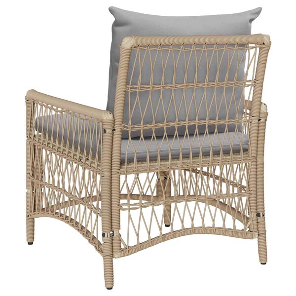 vidaXL Garden Chair Beige 60 x 70 x 78cm Poly Rattan