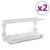 vidaXL Window Bird Feeders 2 pcs Acrylic 30x12x15 cm