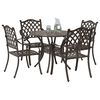 vidaXL Garden Dining Set 5 pcs Bronze Aluminium