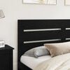 vidaXL Headboard Black Oak 200 cm Engineered Wood