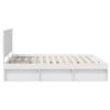 vidaXL Bed Frame with Headboard White 180 x 200 cm Solid Pine Wood