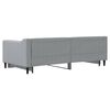 vidaXL Daybed with Trundle without Mattress Light Grey 90x190 cm Single