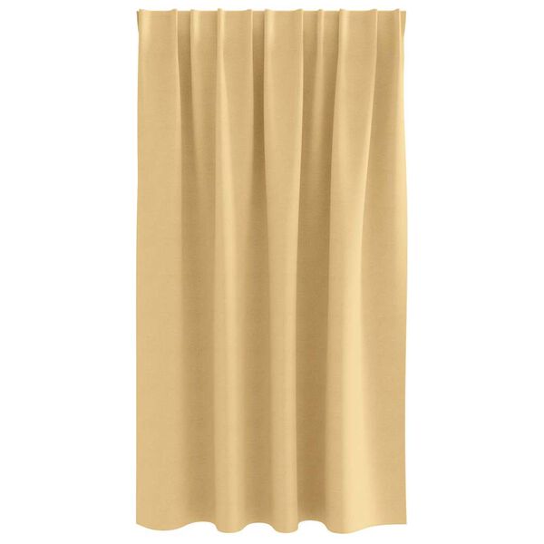 vidaXL Blackout Curtains with Rings 2 pcs Beige 140 x 140 cm Polyester