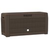 vidaXL Garden Storage Box Brown 119x48x60 cm PP
