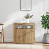 vidaXL Sideboard with LED Lights Artisan Oak 80x35x75 cm Engineered Wood