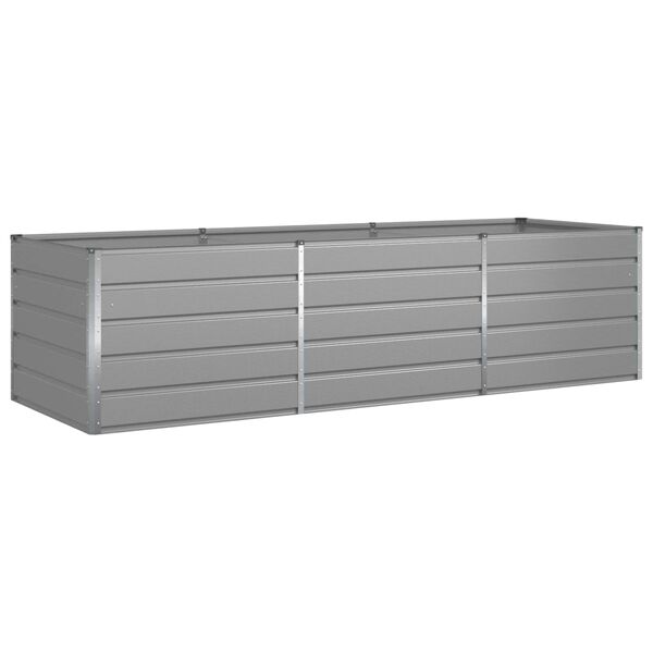 vidaXL Planter Light Grey 290 x 100 x 75 cm Galvanised Steel