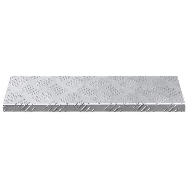 vidaXL Stair Tread Rectangular 5 pcs Silver 60 x 18 cm Aluminium