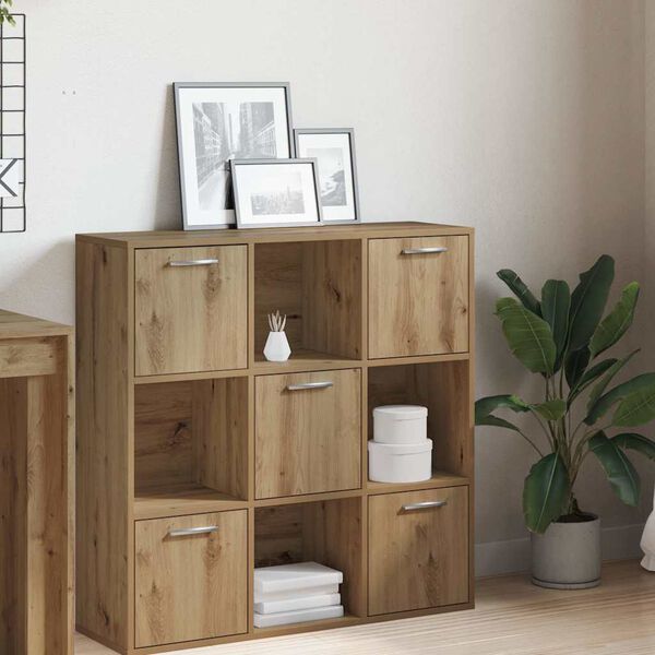 vidaXL Bookshelf Artisan Oak 90x28x90 cm Engineered Wood
