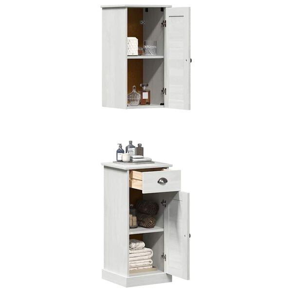 vidaXL Bathroom Furniture Set with Drawer VIGO 2 pcs Brown and White