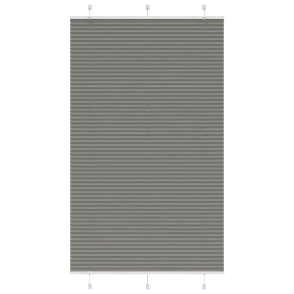 vidaXL Pleated Blind Anthracite 120x200 cm Fabric Width 119.4 cm Polyester