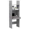 vidaXL Book Cabinet Concrete Grey 60x35x180 cm Engineered Wood