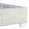 vidaXL Bed Frame without Mattress Grey Natural Rattan 140x200 cm