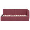 vidaXL Corner Bed Frame with Headboard Wine Red 100 cm x 200 cm Velvet