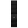 vidaXL Highboard Black Oak 45 x 42.5 x 185 cm Engineered Wood