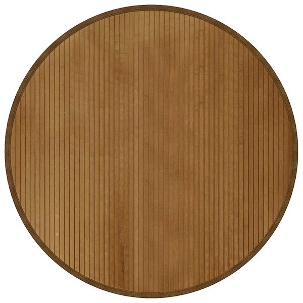 vidaXL Rug Round Brown100 cm Bamboo
