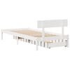 vidaXL Bed Frame without Mattress White 75x190 cm Small Single Solid Wood Pine