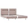 vidaXL Bed Frame with LED without Mattress Cappuccino 135x190 cm Double