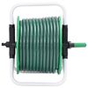 vidaXL Free Standing Green Hose Reel with Hose Fitting Set 0.5" 50 m PVC