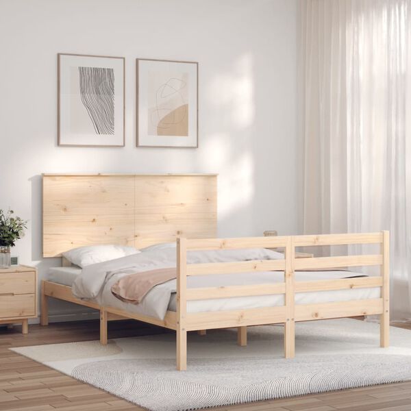 vidaXL Bed Frame without Mattress 140x200 cm Solid Wood