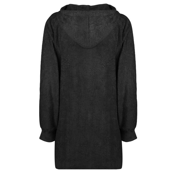 vidaXL Blanket Hoodie KINN Black L Cotton