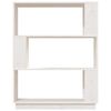 vidaXL Book Cabinet/Room Divider White 80x25x101 cm Solid Wood Pine