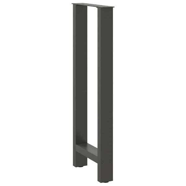 vidaXL Bar Table Legs Anthracite 2 pcs 50x(100-101) cm Steel