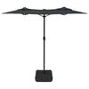 vidaXL Double-Head Garden Parasol Anthracite 316x145 cm