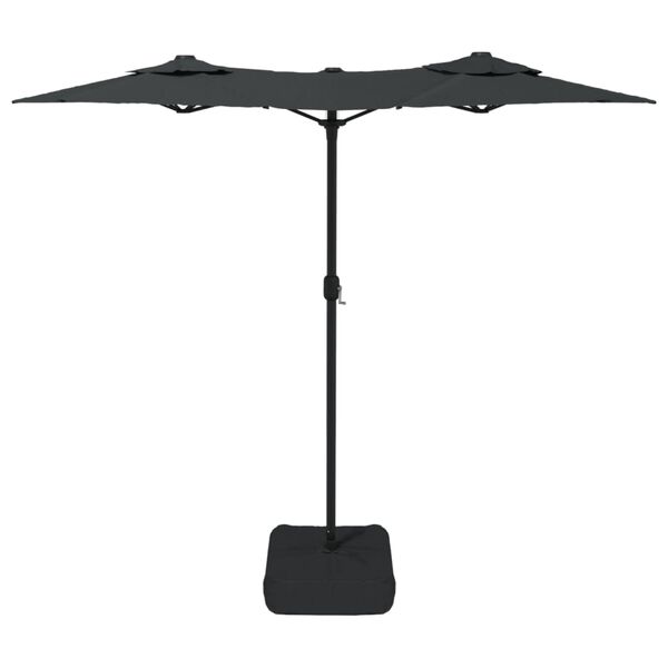 vidaXL Double-Head Garden Parasol Anthracite 316x145 cm