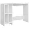 vidaXL Notebook Desk High Gloss White 102,5x35x75 cm Engineered Wood
