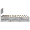 vidaXL Bed Frame Concrete Grey 140 x 200 cm Engineered Wood