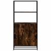 vidaXL Highboard Smoked Oak 68x35x139 cm Engineered Wood and Metal