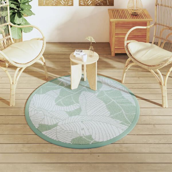 vidaXL Outdoor Carpet ARAKIL Green &Oslash;120 cm PP