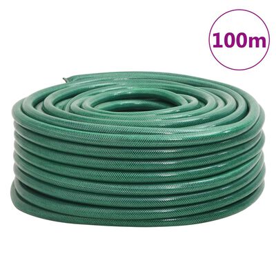 vidaXL Garden Hose Green 1.3" 100 m PVC