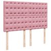 vidaXL Box Spring Bed with Mattress Pink 140x190 cm Velvet