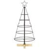 vidaXL Christmas Cone Tree with Stand Black 90 cm Steel