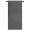 vidaXL Desk High Gloss Grey 80x45x74 cm Engineered Wood