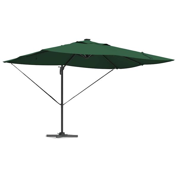 vidaXL Umbrella Green 352 x 251 x 265 cm Polyester and Aluminium