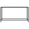 vidaXL Console Table Transparent 140x35x75 cm Tempered Glass