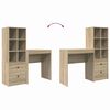 vidaXL Desk with Drawer 2 pcs Sonoma Oak