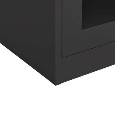 vidaXL Office Cabinet with Planter Box Anthracite 90x40x113 cm Steel