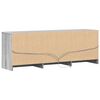 vidaXL TV Cabinet with LED Grey Sonoma 140x34x50 cm Engineered Wood
