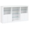 vidaXL Sideboard with LED Lights White 181.5x37x100 cm