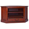 vidaXL Corner TV Cabinet Classical Brown Solid Mahogany Wood