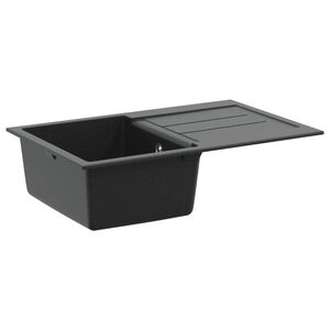 vidaXL Sink Black 780 x 500 mm 80% Quartz and 20% Resin