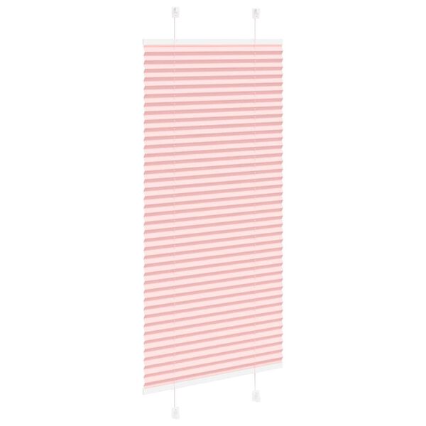vidaXL Pleated Blind Pink 55x100 cm Fabric Width 54.4 cm Polyester