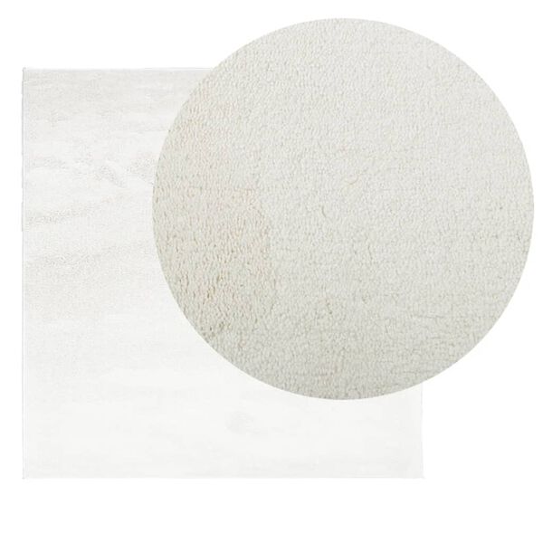 vidaXL Rug OVIEDO Short Pile Cream 240x240 cm