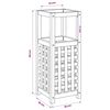 vidaXL Umbrella Stand Solid Walnut Wood 18x18x50 cm